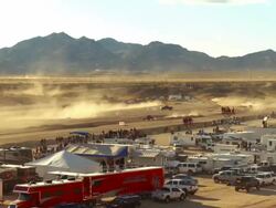 ZO, WS, TS, Off road racing vehicle riding on sandy track, Laughlin, Nevada, USA Stock Footage