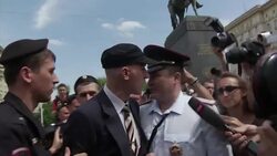 Russian police detain activists at gay rally News Clip