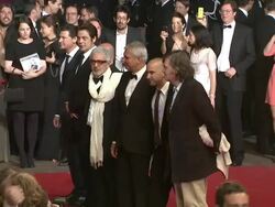 Julio Medem, Benicio Del Toro, Gaspar Noe, Elia Suleiman, Laurent Cantet, Pablo Trapero at 7 Dias En La Habana Premiere: 65th Cannes Film Festival on May 23, 2012 in Cannes, France (Footage by WireImage Video/Getty Images) Stock Footage