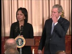 WRAP Israeli, Arab delegs, Bush, Rice at State Dept dinner, Bush speech News Clip
