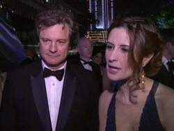 INTERVIEW: Livia and Colin Firth on ethical fashion, the award season and on working on multiple genre films at the Dubai International Film Festival: Oxfam Gala. Stock Footage