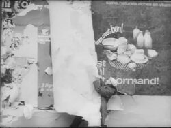 French artist turns politics into art Stock Footage