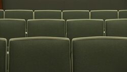 Rows of seats line a courtroom. Stock Footage