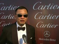 INTERVIEW - Wong Kar-wai on why The Grandmaster was a story he wanted to tell at the 25th Annual Palm Springs International Film Festival Awards Gala Presented By Cartier in Palm Springs, CA on 1/04/14 Stock Footage