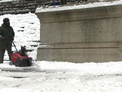 NYC Snow Clean-up Stock Footage