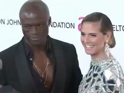Seal, Heidi Klum at the 19th Annual Elton John AIDS Foundation Academy Awards Viewing Party at West Hollywood CA. (Footage by WireImage Video/GettyImages) Stock Footage