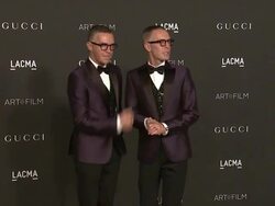 Dean Caten, Dan Caten at 2014 LACMA Art+Film Gala Honoring Barbara Kruger And Quentin Tarantino Presented By Gucci Stock Footage