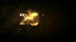 Happy New Year 2015 gold particles text Stock Footage