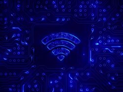 Wifi sign inside a circuit board. Technology. Internet. Loopable. Stock Footage
