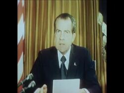 SYND 20-1-74 NIXON ON VOLUNTARY SACRIFICES TO SAVE FUEL News Clip