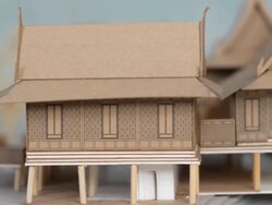 focus right side : thai house style model Stock Footage