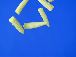 Baby Corns Falling (Super Slow Motion) Stock Footage