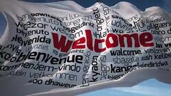 Welcome in different languages Stock Footage