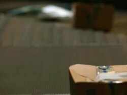Parcel Transportation in a Distribution Center CU Stock Footage