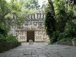 WS Facade of ancient ornamental palace / Mexico City, Mexico, Mexico Stock Footage