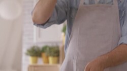 Chef cutting tomato in the kitchen Stock Footage