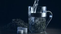 Peppermint tea slowmotion Stock Footage