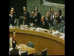 SYND 13 1 76 FAROUK KADDOUMI ADDRESSES UNITED NATIONS News Clip