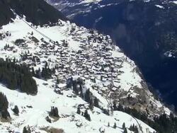 WS AERIAL View of Small town / Switzerland Stock Footage