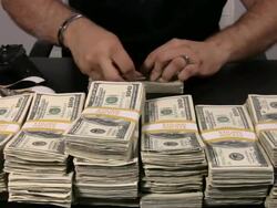 Criminal activity, illegal transaction, crime, mafia.  US Currency. Cash. Money. Stock Footage