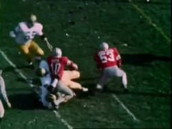 Ohio State vs University of Michigan Football game Stock Footage