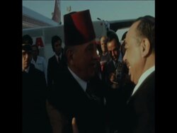 SYND 9-11-73 LEBANESE PREMIER, TAKIEDDIN SOLH, ARRIVES IN CAIRO News Clip