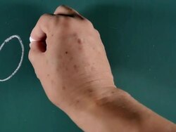 Handwriting on blackboard Stock Footage