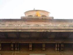 MS Shot of Banke Bihari Temple at Vrindavan / Mathura, Uttar Pradesh, India Stock Footage