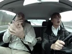 HD: Couple Arguing In The Car Stock Footage