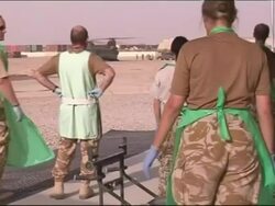 UK Role 2 Medical Treatment Facility Camp Bastion Stock Footage