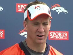 Peyton Manning enters 16th NFL season with rematch Stock Footage