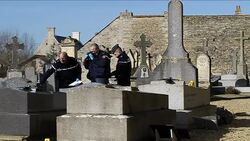CLEAN : Experts investigate desecrated Christian graves in N France News Clip