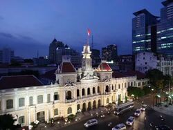 Hotel de Ville Ho Chi Minh City Stock Footage