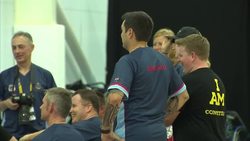 Prince Harry at Invictus Games training sessions, comments on Kate's pregnancy News Clip