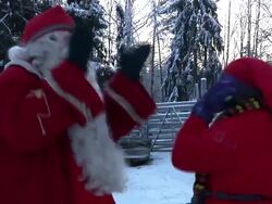 Santa Claus in his Homeland Stock Footage