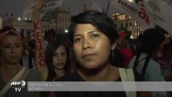 VOICED : Multitudinaria marcha contra Keiko Fujimori en Peru News Clip