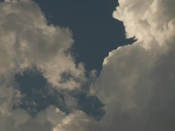 MS Shot of storm tower builds upward in sun / Oklahoma, United States Stock Footage