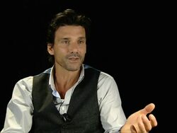 INTERVIEW: Frank Grillo on Twitter and Facebook at Disconnect Interviews: 69th Venice Film Festival on 9/3/12 in Venice, Italy. (Footage by WireImage Video/Getty Images Entertainment Video) Stock Footage