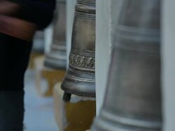 Myanmar Buddhist Bells Stock Footage