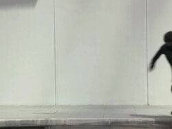 WS SLOMO Two young men do flips and somersaults in street, Parkour/Singapore Stock Footage