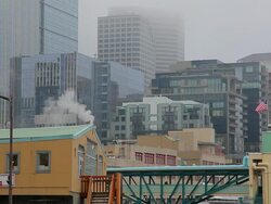 Static view of the skyscrapers from Pikes Place Market. Stock Footage