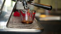 Coffee machine during make espresso Stock Footage