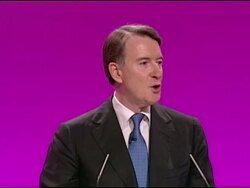 Lord Peter Mandelson speech to The Labour Party Conference 2009 Stock Footage