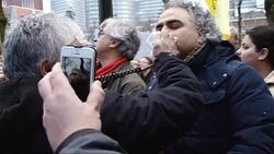 CLEAN : Anti Erdogan protestors demonstrate News Clip