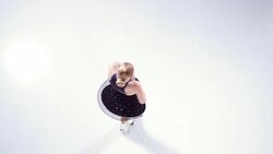 SLO MO CS Female figure skater closing performance with spin Stock Footage