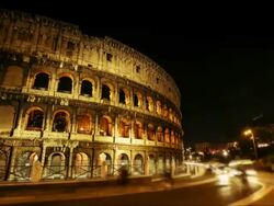 Coliseum of Rome: Night Timelapse HD Video Stock Footage