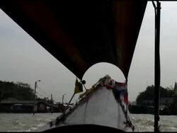 Winter On the Bangkok Klongs (Canals) - Boat View Stock Footage