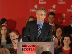 10th anniversary of PM taking office, Blair comment, reax, analyst News Clip