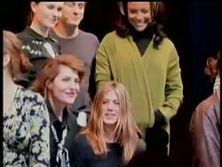 Aniston appears on Broadway for a night News Clip