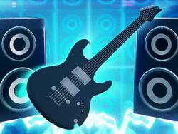 Rock music (blue) - Loop Stock Footage
